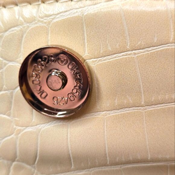 Butter Yellow Croc-Embossed Handbag Mini Style Crossover Bag NEW Cottage Core - Picture 7 of 9